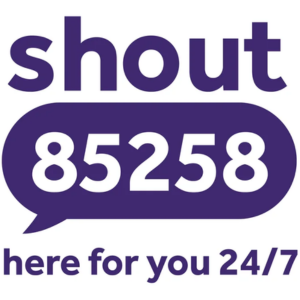Shout 85258 mental health text support logo