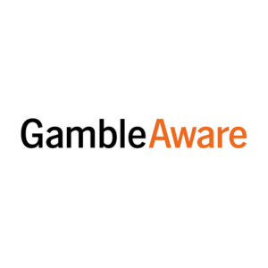 GambleAware logo, providing information and support around safer gambling