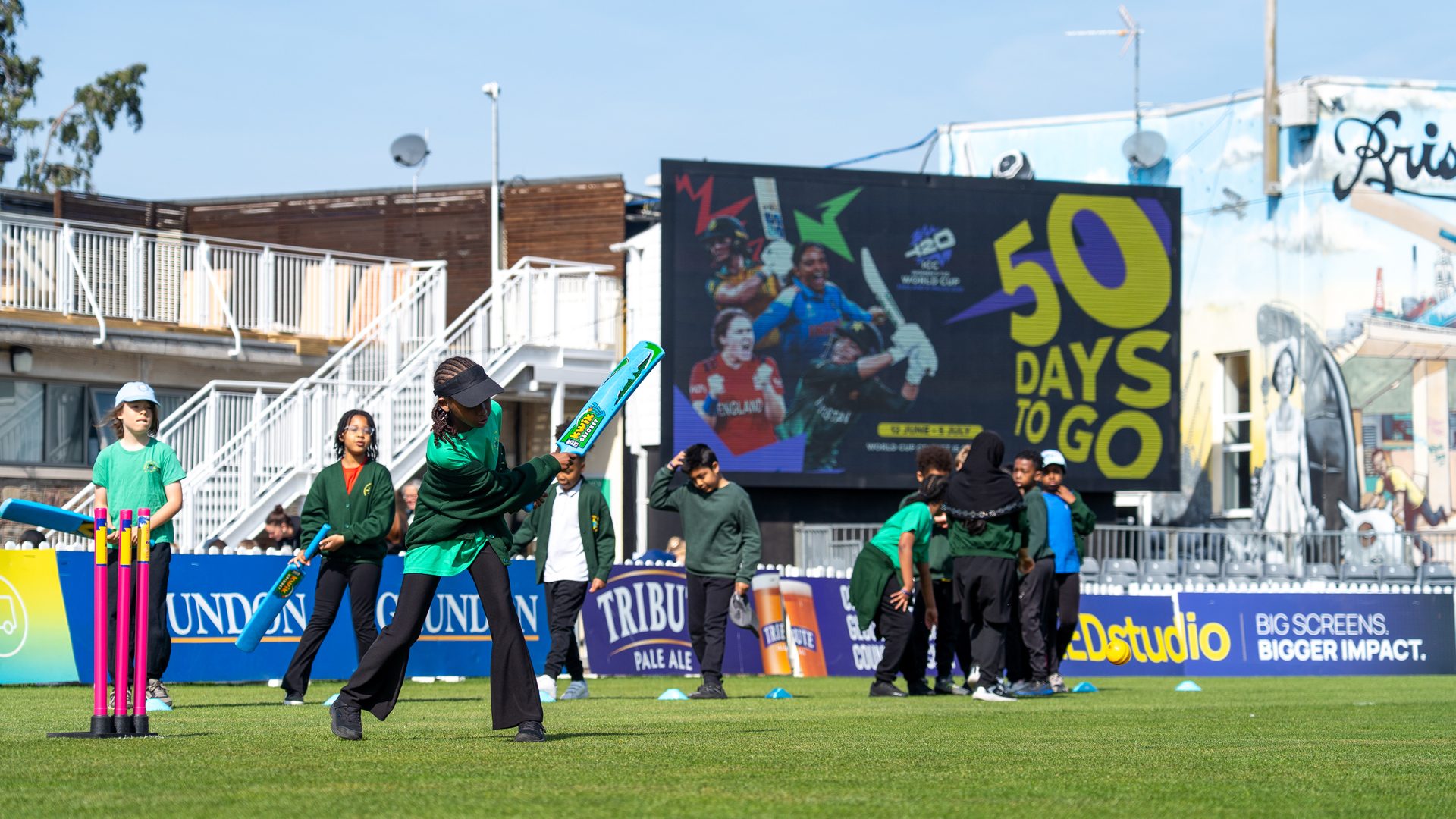 Cricket Takes Over Schools to Celebrate 50 Days to Go!