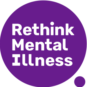 Rethink Mental Illness logo, charity providing mental health support and advice