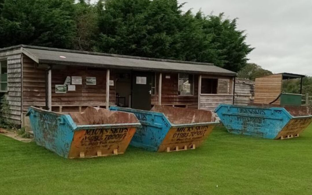 Langford CC prepare for new pavilion with two-day teardown