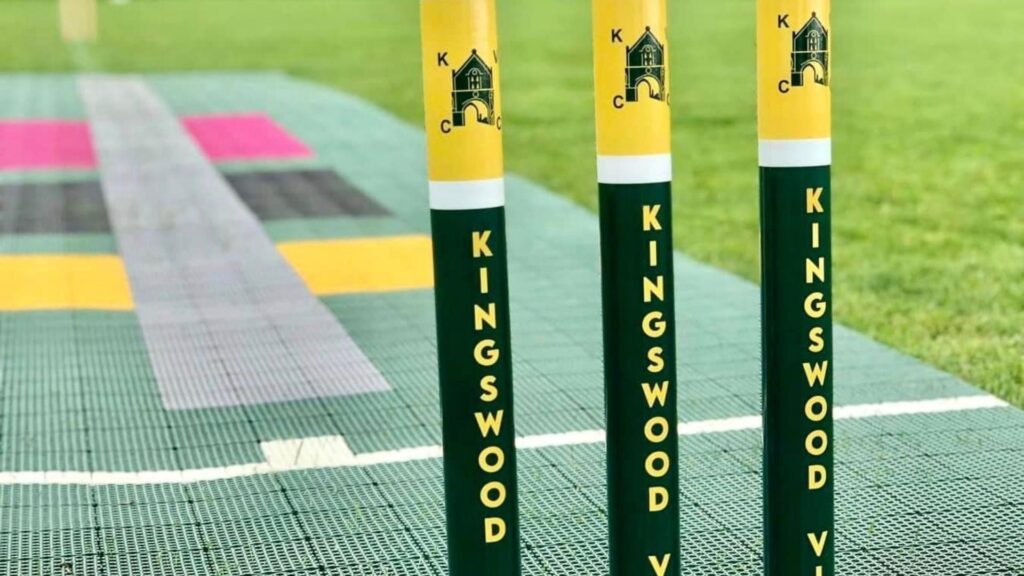 Kingswood Village stumps placed on Flicx 2G pitch