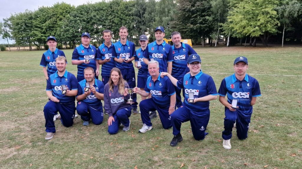 Gloucestershire Javelins players pictured with trophy