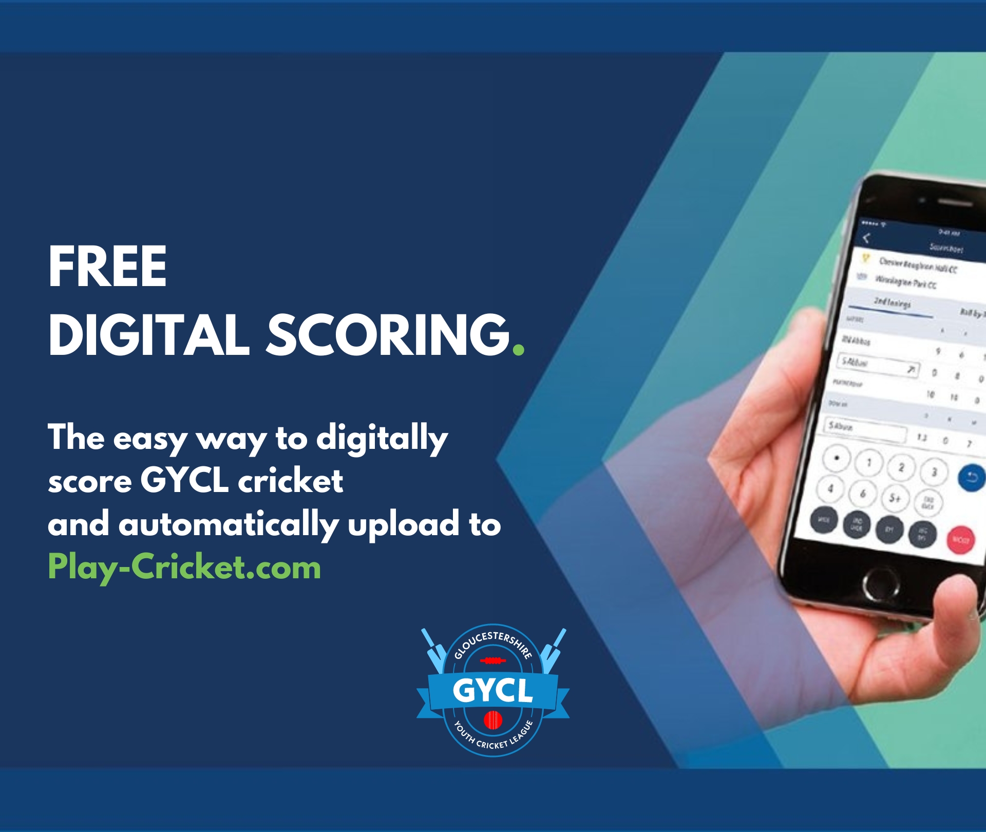FREE DIGITAL SCORING. The easy way to digitally score GYCL cricket and automatically upload to Play-Cricket.com